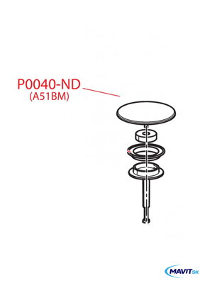 A - P40 zátka BIELA komplet.k van. sifónu A51BM 