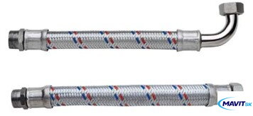 V - hadica flexi s KOLIENKOM   1&quot; 