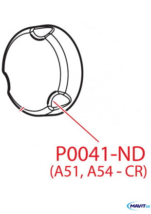 A - P41 knoflík A51,A54 chróm-komplet