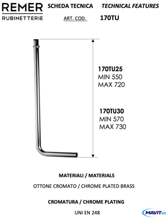 Trubka k tlačnému ventilu na WC 3/4"- 25