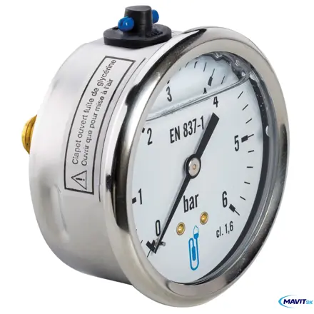 Manometer zadný do 0,6 MPa DN63-GLYCERIN