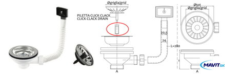 Pileta 6/4"  GO drezová ND- LEN ŠRÓB