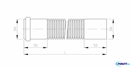HTR flexi hadica DN50 L-500mm CF50500 PB