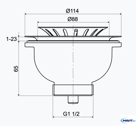 pileta MYJAVA 6/4" bez prepadu pileta MYJAVA 6/4" bez prepadu