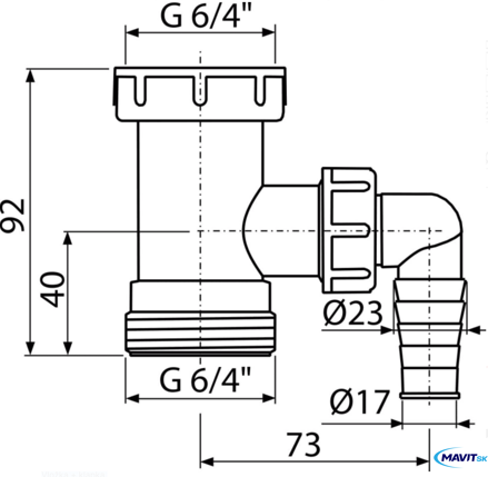 Medzikus 6/4" s prípojkou A30 Medzikus 6/4" s prípojkou A30
