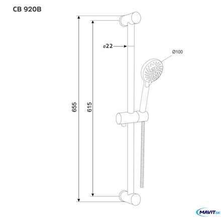 Súprava sprchová 5-PLUS CB920B Súprava sprchová 5-PLUS CB920B