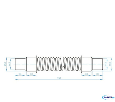 Flexi hadica predlžovacia 50/40 >PB Flexi hadica predlžovacia 50/40 >PB