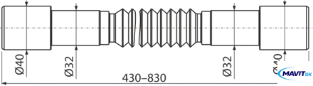 Flexi hadica predlžovacia 40-30 x 30-40 A794 Flexi hadica predlžovacia 40-30 x 30-40 A794