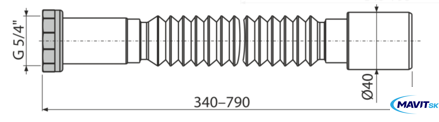 Flexi hadica - 5/4"x40 kovová matica A740 Flexi hadica - 5/4"x40 kovová matica A740
