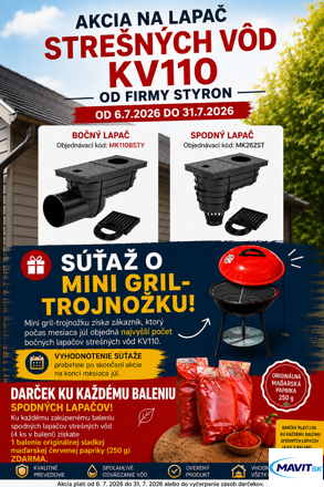 Vpusť kanal.odpad  KV110 SPODNÁ   STANDARD