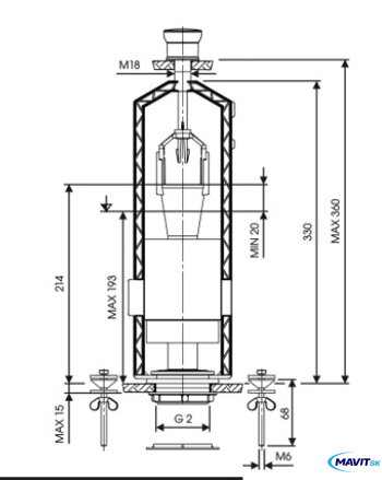 ventil MYJAVA  vypúšťací TE- 4549B/I-Biele