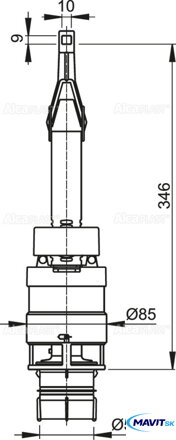 Ventil  A06 splach. pre moduly alca, sadro, jadro 