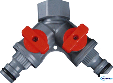 Vent.spojka"Y" VNZ 3/4"+2 vent.sp.+stop.SPIDO