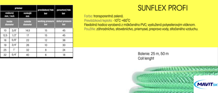 Hadica záhradná  GREEN PROFI  25m