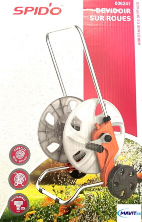 VOZIK SPIDO na hadice kov-plast  40m 1/2"