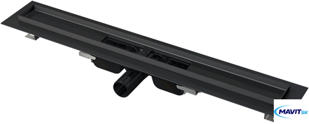 Žľab APZ101BLACK LOW Podlah.žľab čierna-mat