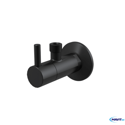 ARV001-BLACK ventil rohový s filtrom 1/2&quot;×3/8&quot; čierná matt