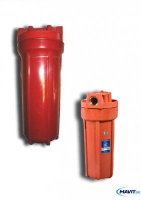 Filter červený 10&quot; závit 3/4&quot;  Horúca voda do 93°C