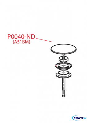 A - P40 zátka BIELA komplet.k van. sifónu A51BM 