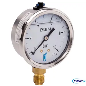 Manometer spodný do 1,0 MPa DN63-GLYCERIN