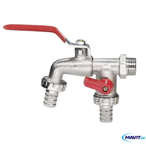 Guľový ventil záhradný -dvojitý KE-233DB- 3/4"