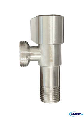 Guľový ventil rohový práčkový1/2x3/4" NEREZ